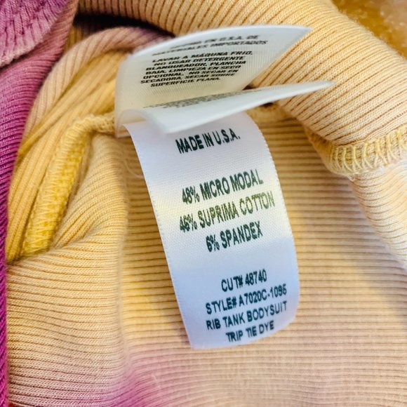 AGOLDE TIE DYE RIBBED KNIT BODYSUIT - Picture 9 of 10